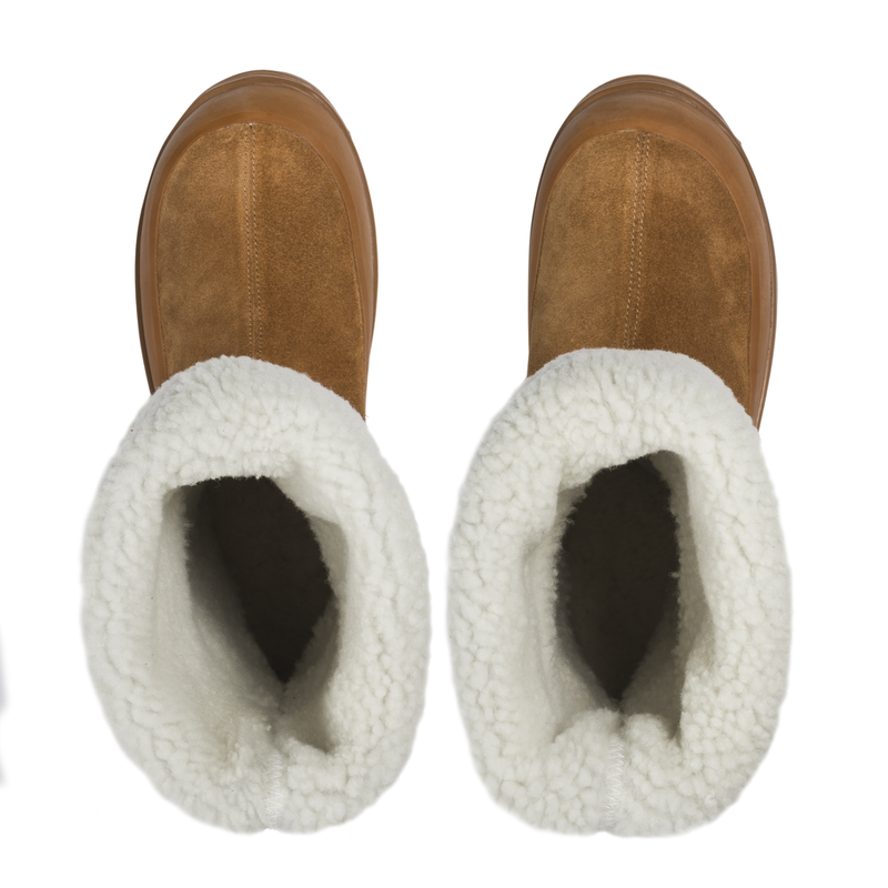 Alta Badia Shearling Cognac Suede W