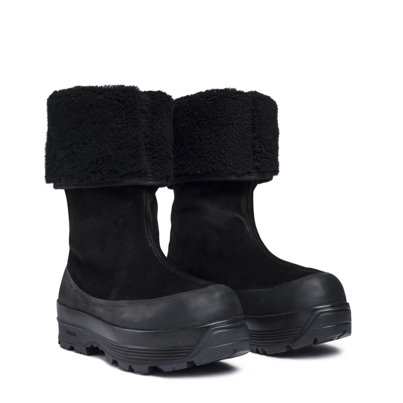 Alta Badia Shearling Black Suede W