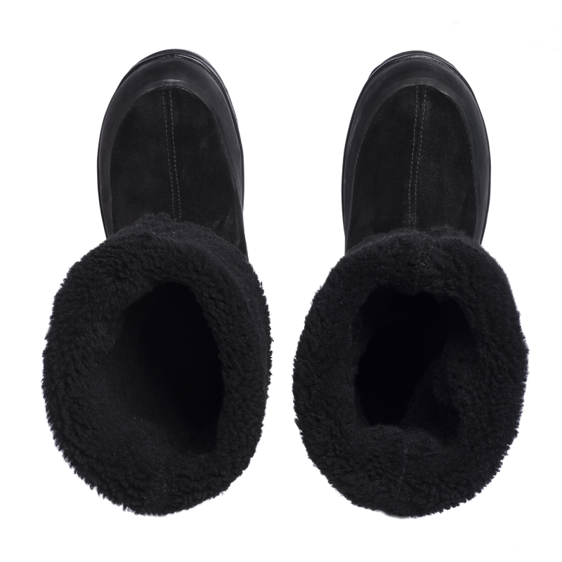 Alta Badia Shearling Black Suede W