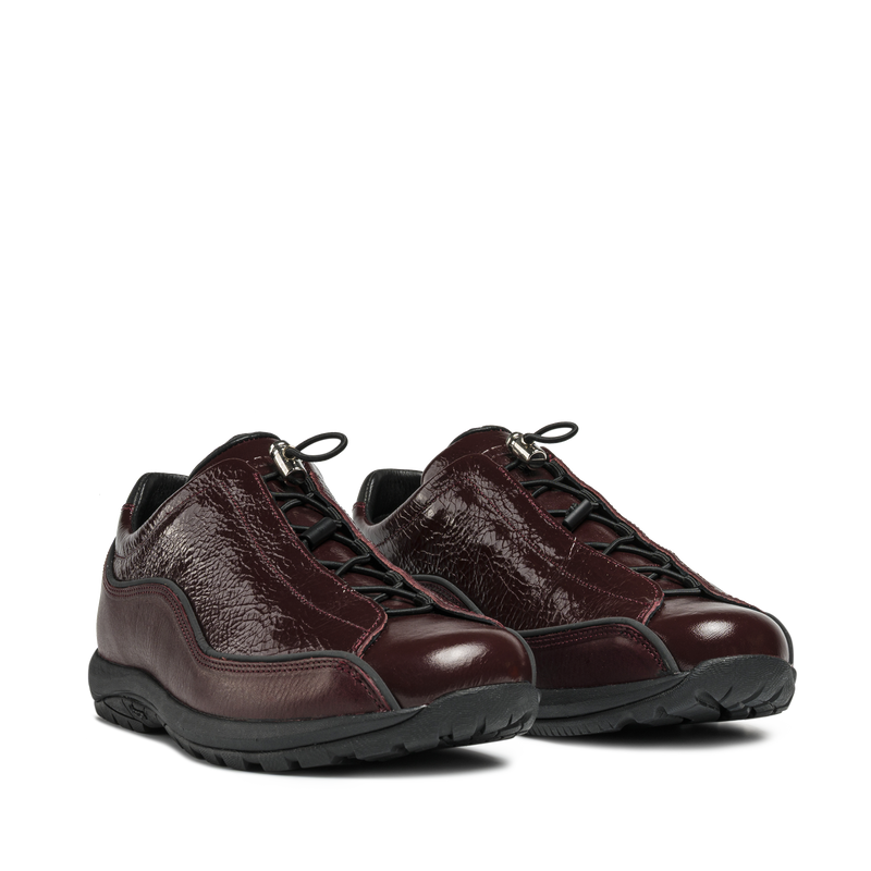 Licata Burgundy Crackled Leather M