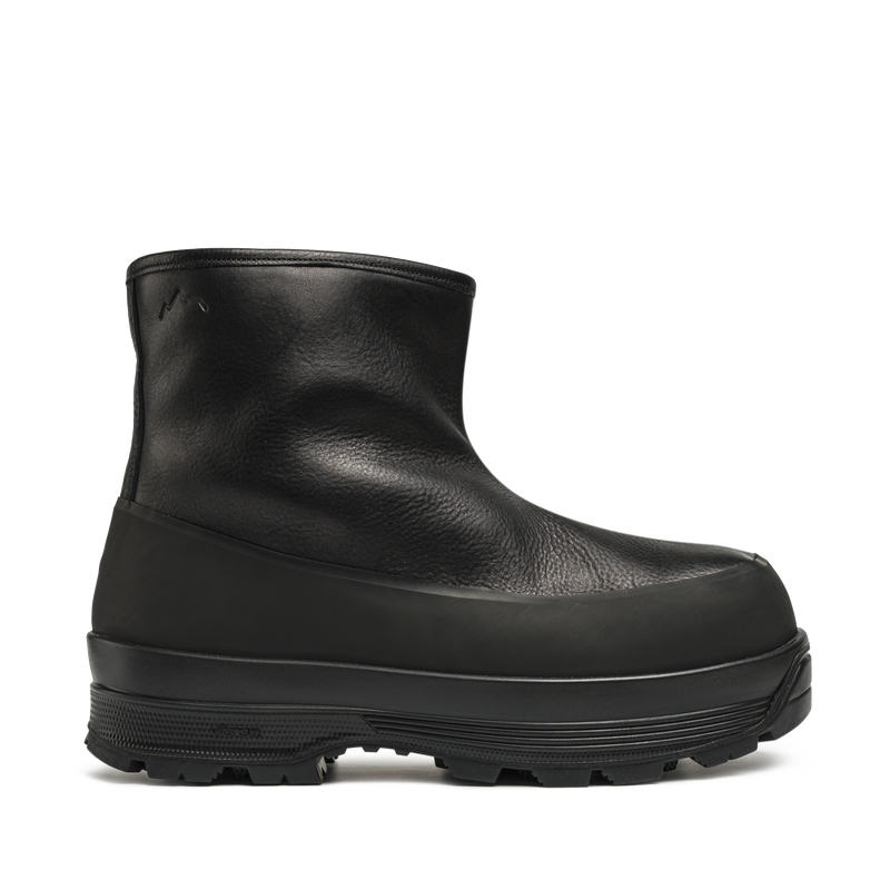 Badia Shearling Black Leather M