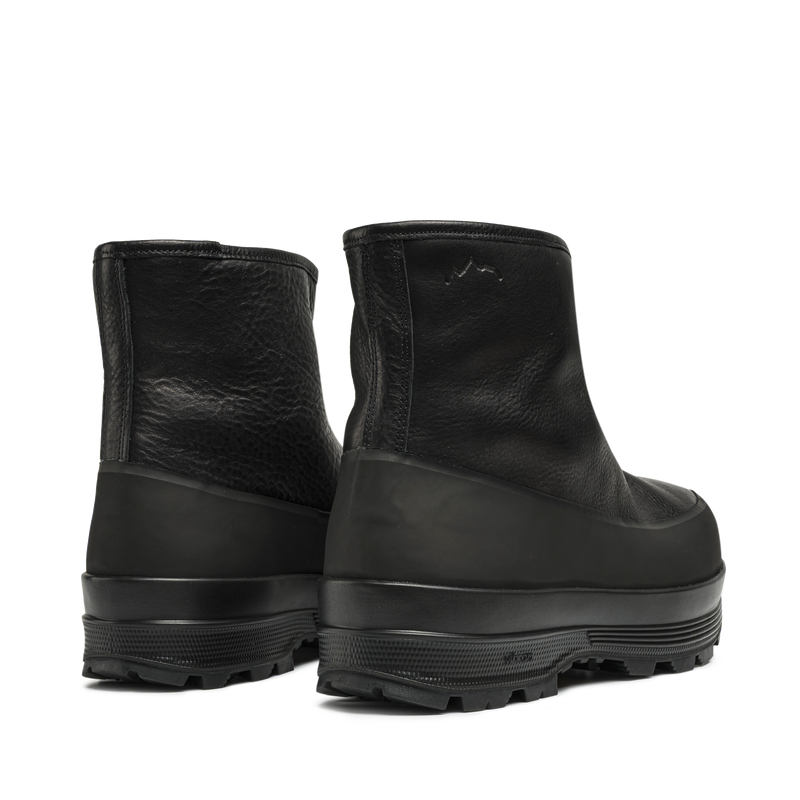 Badia Shearling Black Leather M