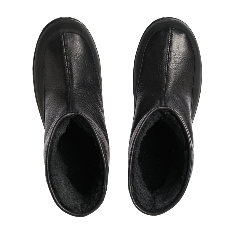 Badia Shearling Black Leather M
