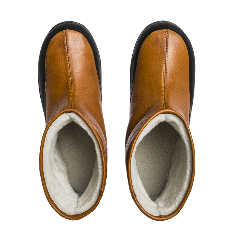 Badia Shearling Tan Leather M