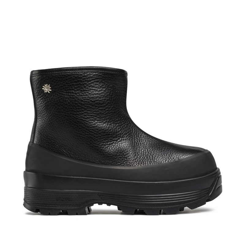 Badia Shearling Black Leather W