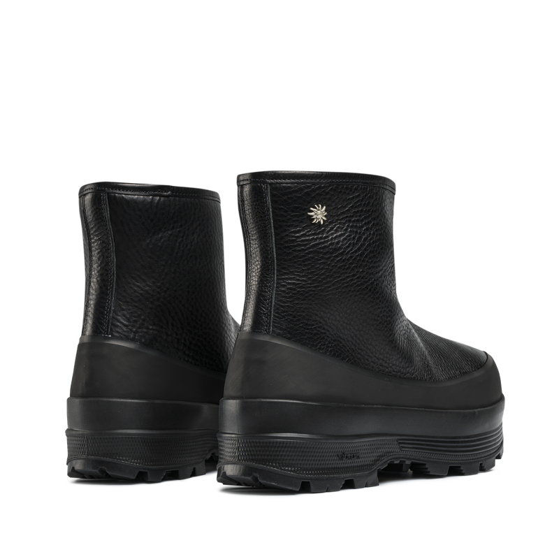 Badia Shearling Black Leather W