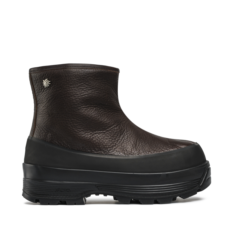 Badia Shearling Dark Brown Leather W