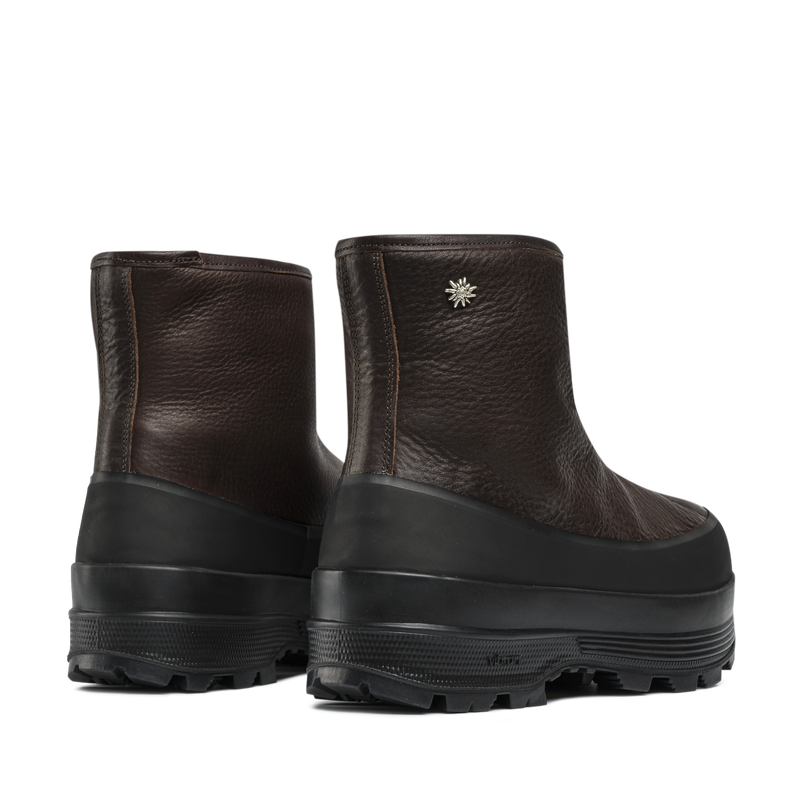 Badia Shearling Dark Brown Leather W
