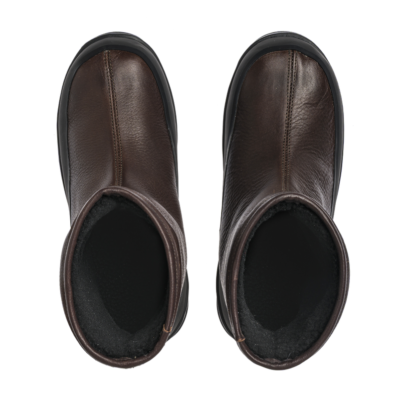 Badia Shearling Dark Brown Leather W