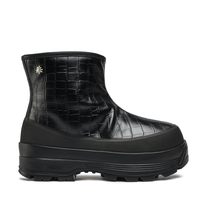 Badia Shearling Black Croc W