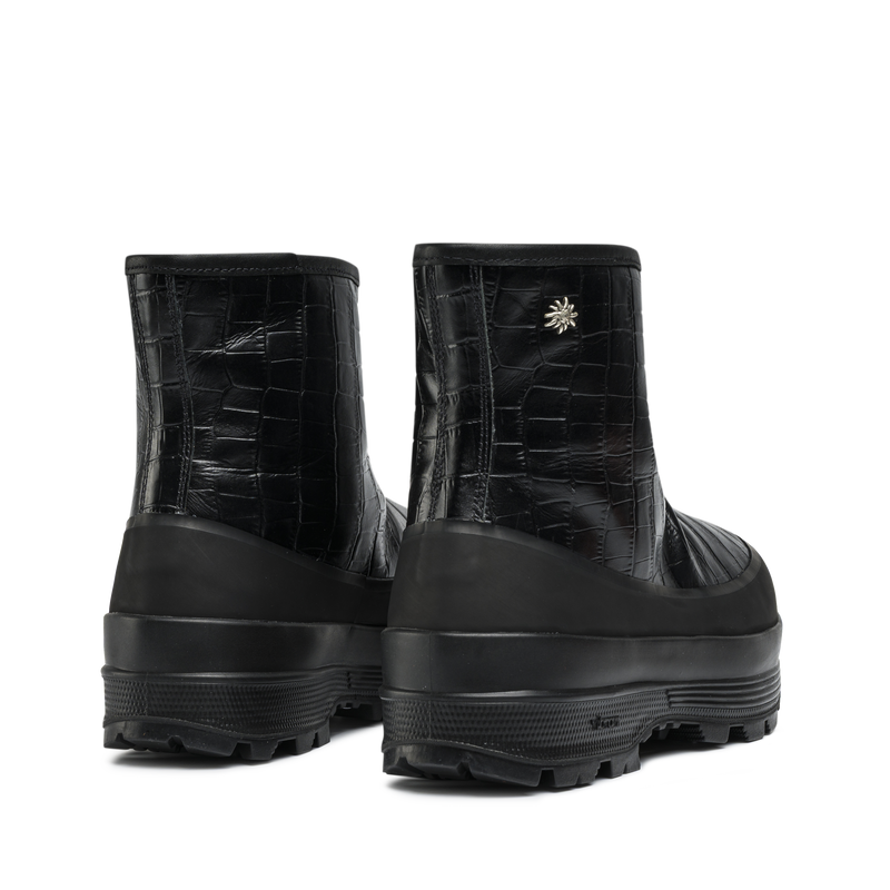 Badia Shearling Black Croc W