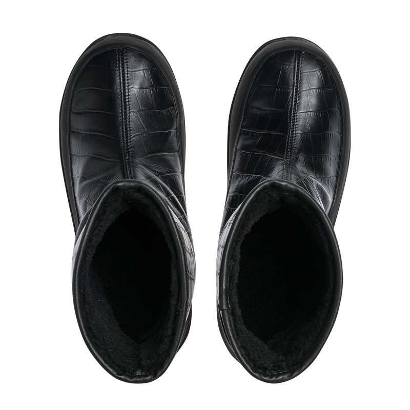 Badia Shearling Black Croc W