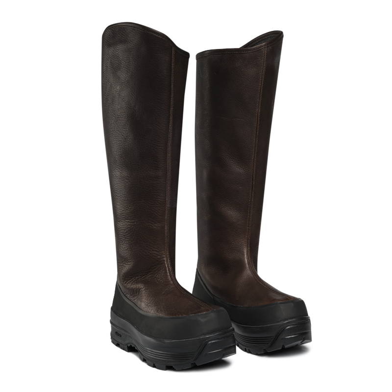 Badia Cavaliere Shearling Dark Brown Leather W