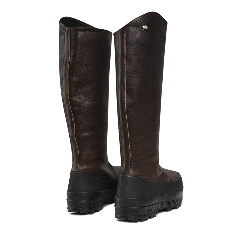 Badia Cavaliere Shearling Dark Brown Leather W