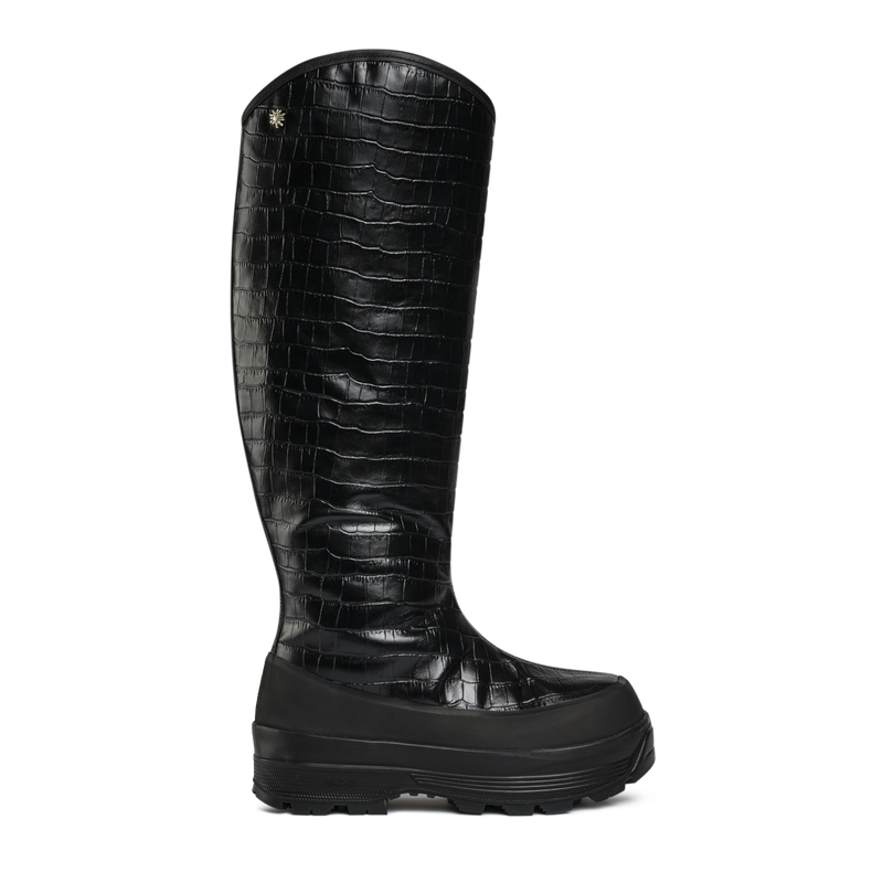Badia Cavaliere Shearling Black Croc W