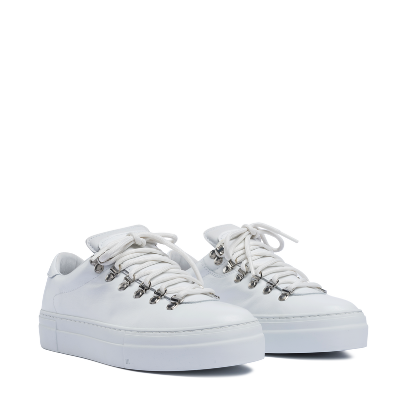 Marostica Low White Nappa Platform W